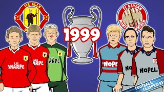 🏆1999 Champions League Final: The Cartoon!🏆 Manchester United vs Bayern Munich (Goals Highlights)