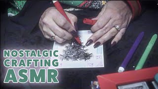 Nostalgic ASMR Christmas Card Crafting | Soft-Spoken \u0026 Relaxing for Sleep