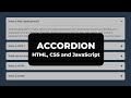 Accordion (HTML, CSS and JavaScript)