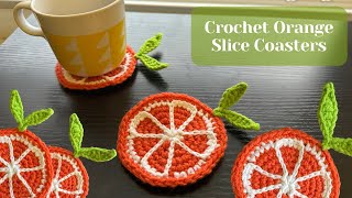 Easy Crochet Orange Slices Coasters Tutorial