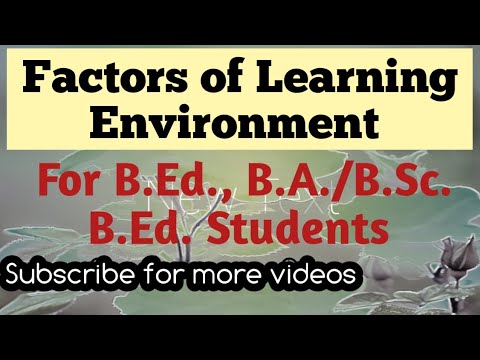 Factors Of Learning Environment // Teaching Learning Process - YouTube