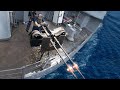 Firing US Monstrously Powerful Twin M-2 Machine Gun During Scary Exercise at Sea