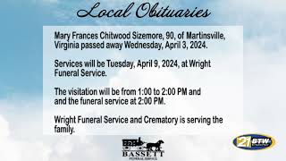 Obits for April 8, 2024