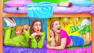 Secret Rooms Under The Bed / Rich VS Broke Secret Room! Room transformation by TeenVee