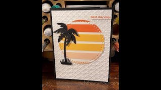 Beach Day: Die Cut Palm Tree Sunset card, Stampin' Up!