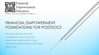 Financial Empowerment Foundations for Postdocs
