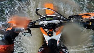 KTM 200 EXC 大雨直後の猿ヶ島 [4K]