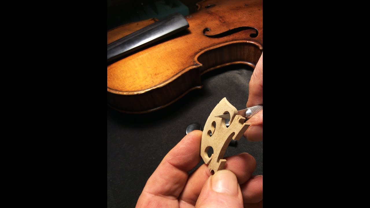 Old Violin Repair_ Carving Violin Bridge, Soundpost Adjustment - YouTube