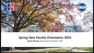 Spring New Faculty Orientation 2024