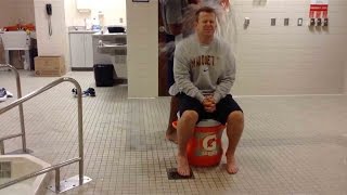 Marquette's Steve Wojciechowski and Tyler Thornton take the ALS Ice Bucket Challenge