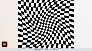 How to Make Op Art. Chequered pattern swirling effect. Adobe Illustrator Tutorial.