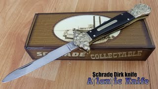 SCHRADE DIRK BUFFALO HORN FOLDING LOCKBACK KNIFE IN GIFT BOX - DIRKBH