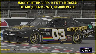 iRacing B Fixed Xfinity Legacy Texas Guide to Qualifying and Race 25S1