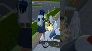 police rina vs skeletons vs school statue #sakuraschoolsimulator #trending #foryou #fyp #roblox