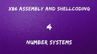 x86 Assembly and Shellcoding - 4 Number Systems