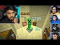 INDIAN GAMERS funny moments in Minecraft ⚫ techno gamerz, bbs, live Insaan, gamerfleet, yessmartypie