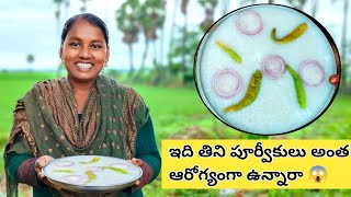 మనం మరచిపోయిన పాతకాలం నాటి చద్ది అన్నం|ఎలానో చూడండి 👌మంచి ఆరోగ్యం కోసం 😋(@Palleturijevitham333