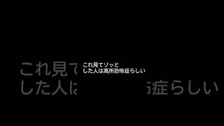 これ見てゾッとした人は高所恐怖症らしい❗