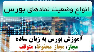 آموزش بورس ایران به زبان ساده_وضعیت نماد های بورسی_تابلو خوانی مقدماتی جلسه دوم