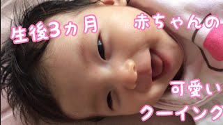 生後3ヵ月　赤ちゃんの　可愛い　クーイング　次女編