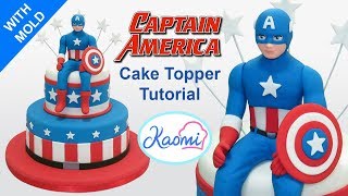 How to make Captain America Cake Topper /Capitán America para tortas