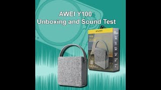 AWEI Y100 UNBOXING and SOUNDTEST Wireless Speaker