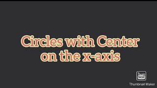 Circles with Center on the x-axis - Families of Curves