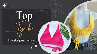 HERMOSO CROP TOP TEJIDO A CROCHET