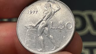 1977 Italy 50 Lire Coin • Values, Information, Mintage, History, and More