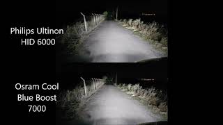 Philips Ultinon 6000 HID vs Osram Cool Blue Boost 7000 HID