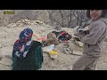 daily life of fayez and fariba nomads collecting firewood and cooking in a nomadic style