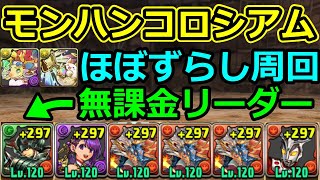 【モンハンコロシアム】無課金ハンター暁丸×レオのシヴァドラで高速周回！【パズドラ】