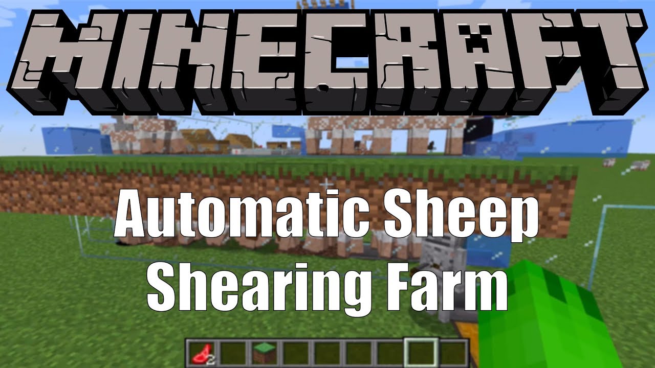 Minecraft Automatic Sheep Shearing Farm Youtube
