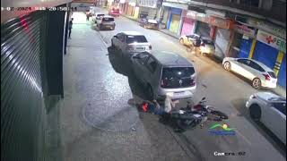 Motociclista sofre fraturas em acidente na Baixada, em Manhuaçu