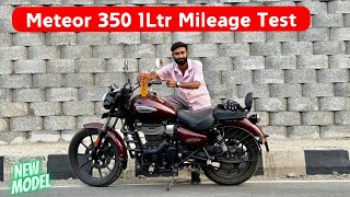 New Royal Enfield Meteor 350 1Ltr Mileage Test | Meteor 350 Highway Mileage Test