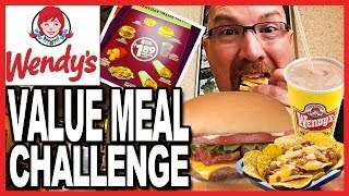 Wendy's ♥ Value Meal Challenge 3200 CALORIES in one sitting! OMG! | KBDProductionsTV