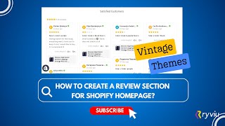 How to Add Review Section to Homepage? - Shopify Vintage Themes