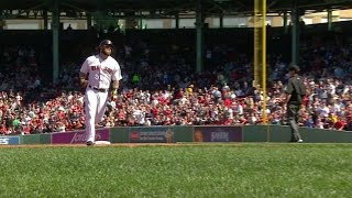 WSH@BOS: Napoli connects on a triple to center