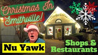 🟡 Atlantic City | Christmas in Historic Smithville! A Winter's Walk Including Stores, Food \u0026 Wine!