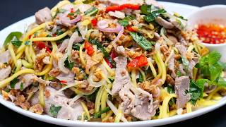 Nhà Có Tiệc Mình Trộn Gỏi Cách Này. Gỏi Xoài Thơm Giòn Để Lâu Không Bị Ra Nước, Salad by Vanh Khuyen