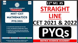 STRAIGHT LINE | MHT CET PYQ 2021 & 2022 | CLASS 11 | IMPULSE BATCH