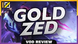 VOD Review: Zed Mid (Gold)- Mcbaze | League of Legends