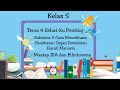 Tematik Kelas 5 Tema 4 Subtema 3 Muatan IPA dan B.Indonesia