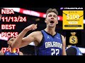 PRIZEPICKS 11/13/24 NBA PICKS| PARLAYPLAY PICKS UNDERDOG #podcast #nba #dfs