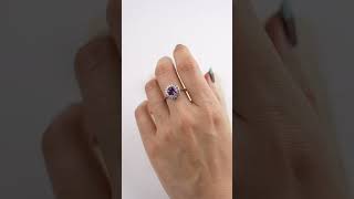 Unbox and put on an Amethyst Gemstone Ring with @luojewelry