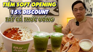 Rau má, đậu nành nóng, Tàu hủ lạnh, Tiệm mới khai trương lại sau đám cháy kinh hoàng, Discount 15%