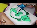 パンダの消しゴムはんこを彫る japanese eraser stamp