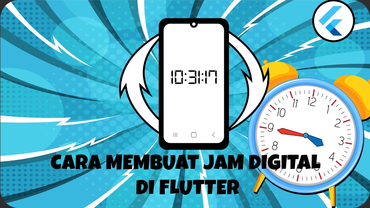 Cara Membuat Digital Clock Di Flutter Youtube