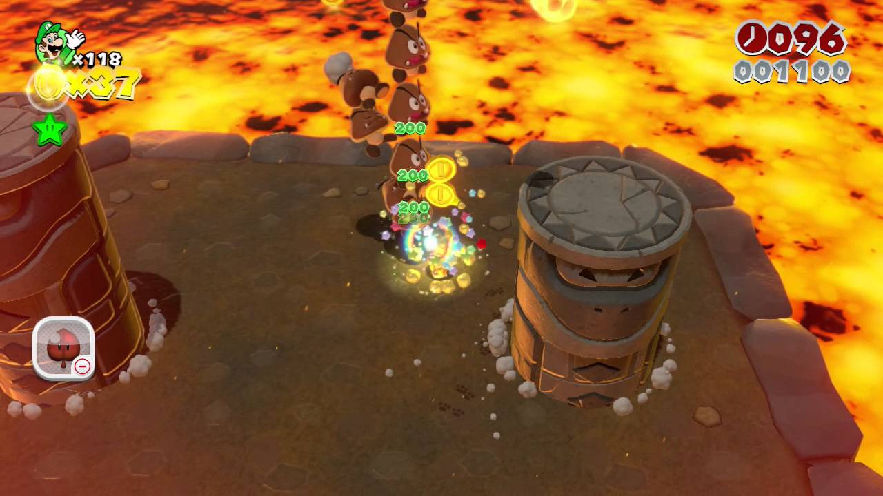 Super Mario 3D World: World 5-B - Fire Bros. Hideout #2 (Luigi) - YouTube