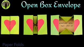 Open Box Envelope ✉ - DIY Origami Tutorial by Paper Folds ❤️ 🙏